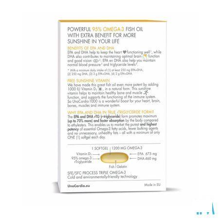 Unocardio 1000 + Vit D 1000 Softgels 60