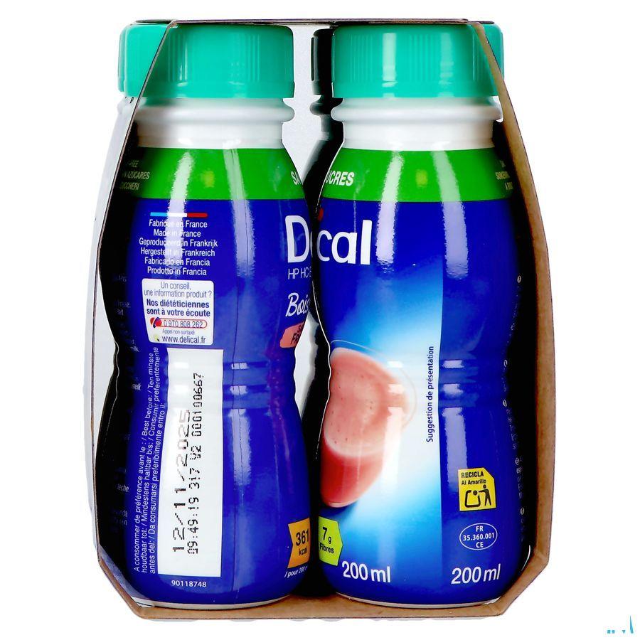 Delical Melkdrank Z/Suiker Aardbei 4X200 ml