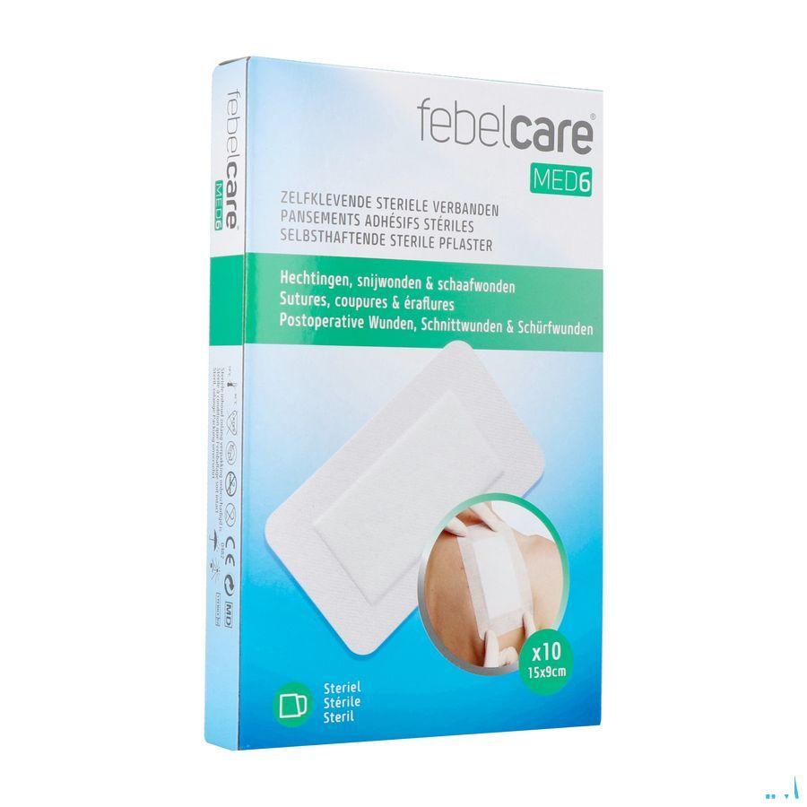 Febelcare Med6 Pansem. Adhesifs Steril.15x9cm 10pc