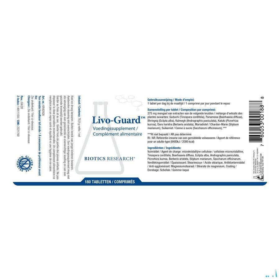 Biotics Livo-Guard 180 tabletten  -  Energetica Natura
