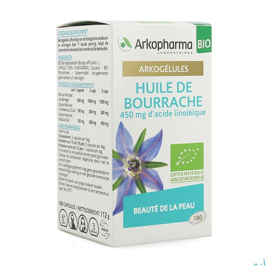 Arkogelules Huile De Bourrache Bio 180 G  -  Arkopharma
