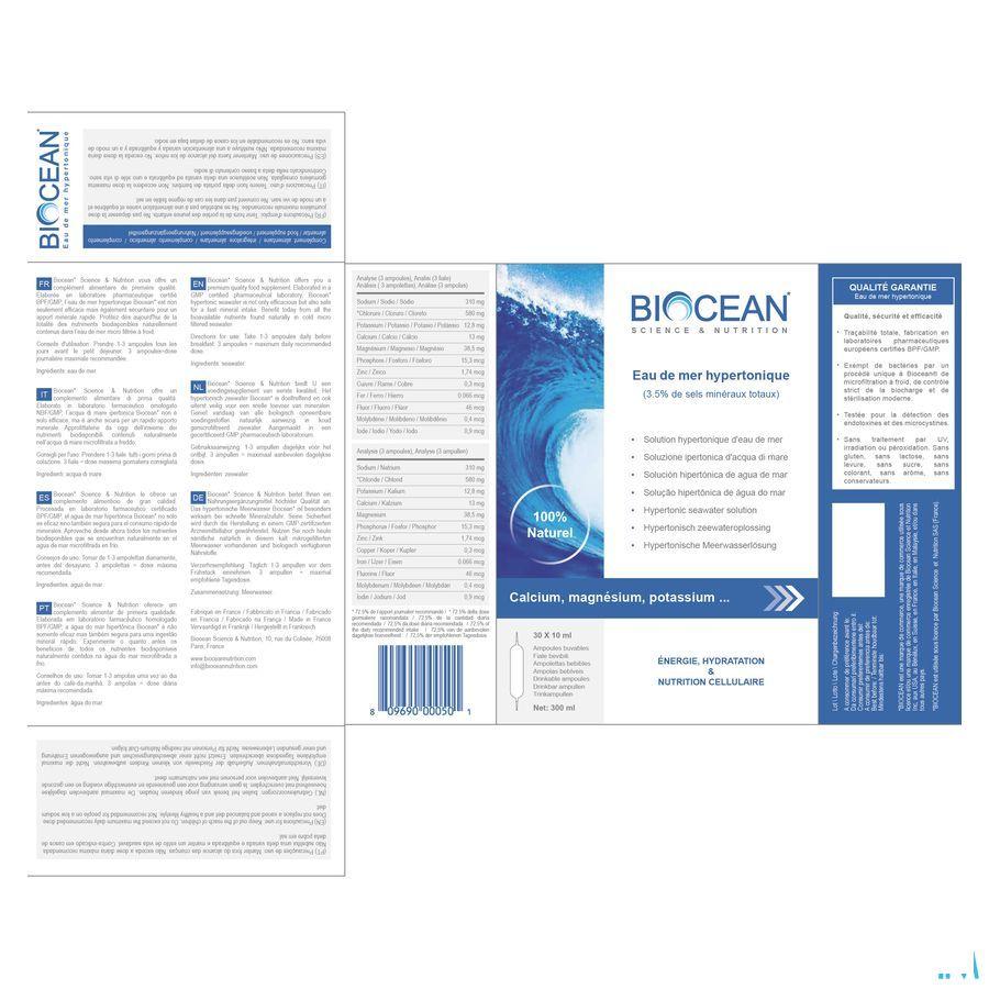 Biocean Hypertonic ampoules 300 ml  -  Energetica Natura