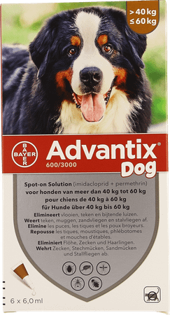 Advantix Dog Spot-on Oplossing Hond 40-60kg et 6x6 ml