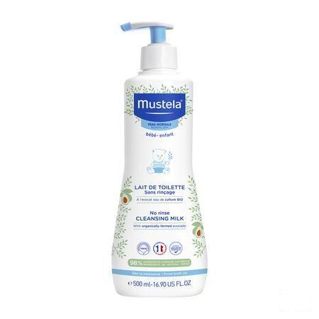 Mustela PS Toiletmelk zonder spoelen 500ml met pomp