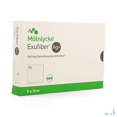 Exufiber Ag Gel.Fibre Dressing Ster 5 X 5cm 10