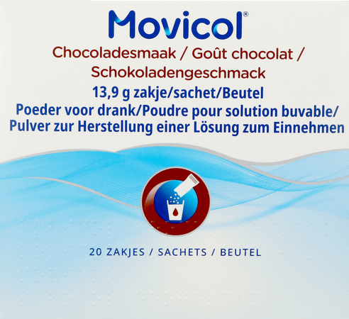 Movicol Chocolade Smaak Zakjes 20 X 13,7g