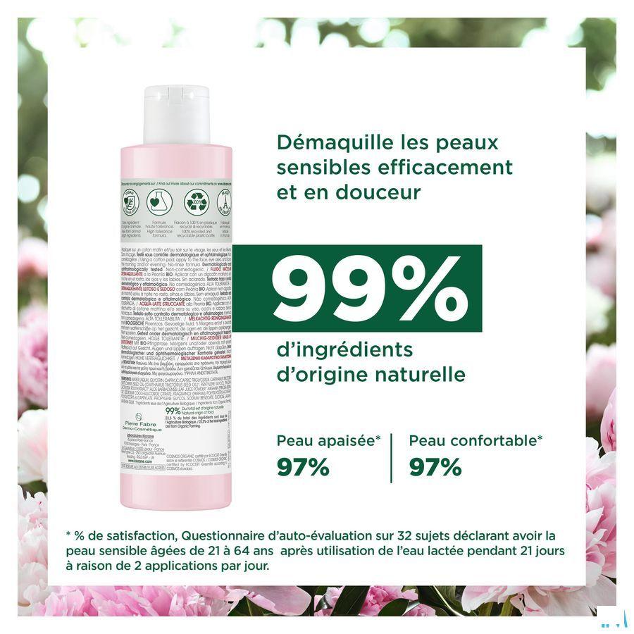 Klorane Gezicht Melkachtig Rein.Water Pioen. 200 ml