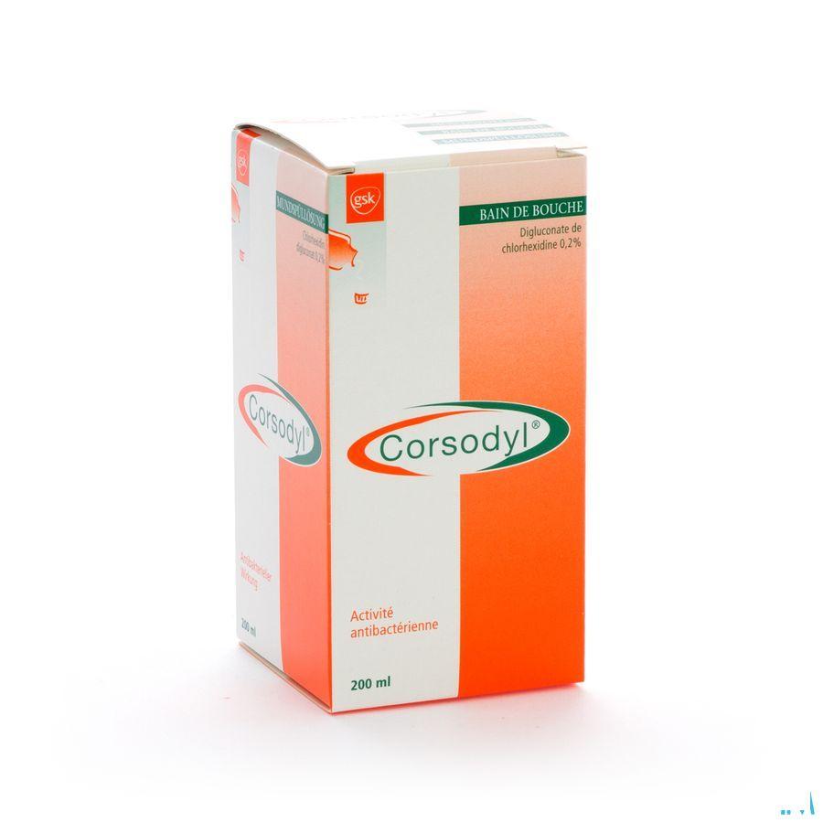 Corsodyl 2 mg/ml Oplossing Mondwater 200 ml