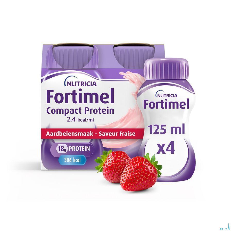 Fortimel Compact Protein 2.4Kcal Aardbei 4X125ml