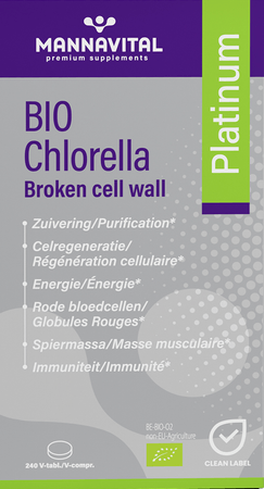 Mannavital Bio Chlorella Platinum V-tabl 240