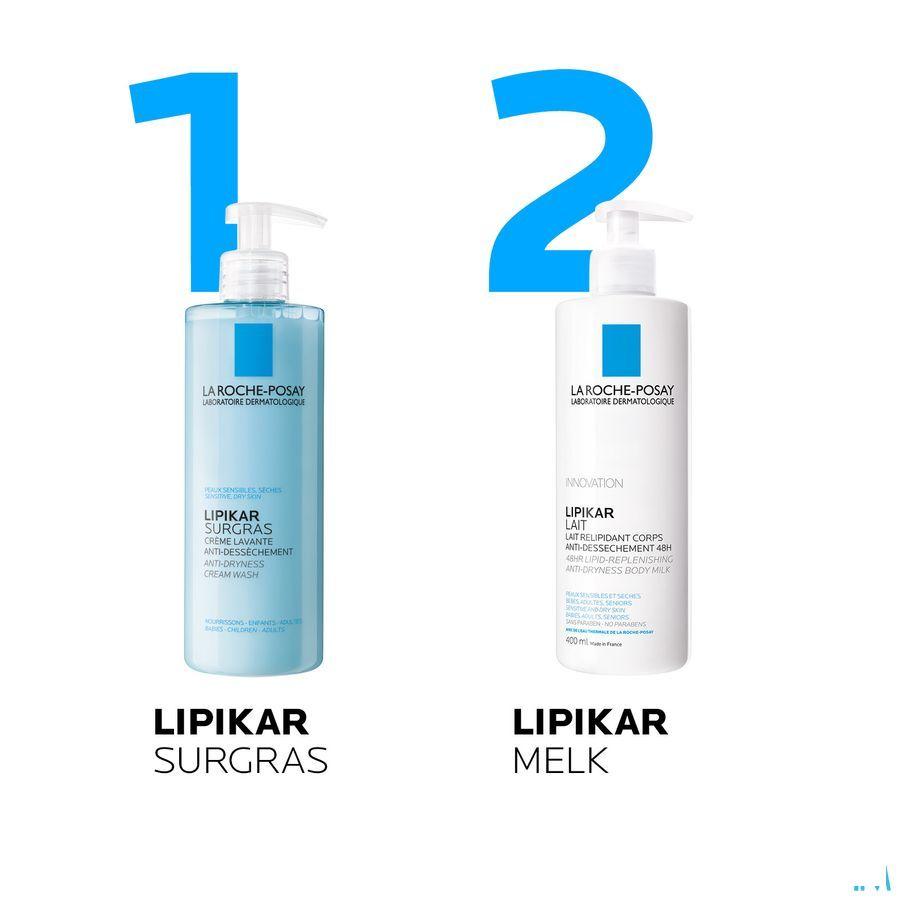 Lipikar Overvet Douche Creme Tegen Uitdrogen400 ml  -  La Roche-Posay
