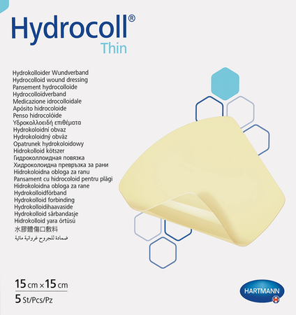 Hydrocoll Thin 15x15cm 5 9007602  -  Hartmann