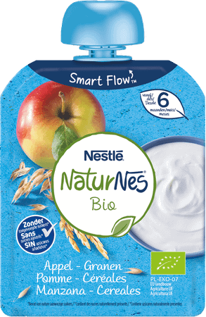 Naturnes Bio Yoghurt Appel Granen 90 gr  -  Nestle