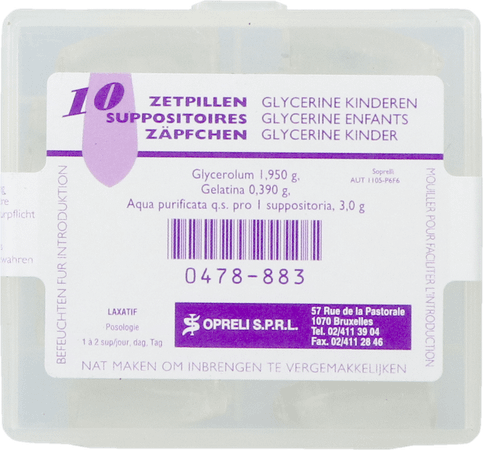Glycerine Sopreli Suppo Inf 10  -  Infinity Pharma