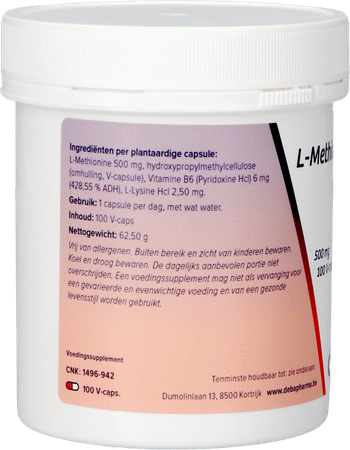 L-methionine + b6 Capsule 100x500 mg  -  Deba Pharma