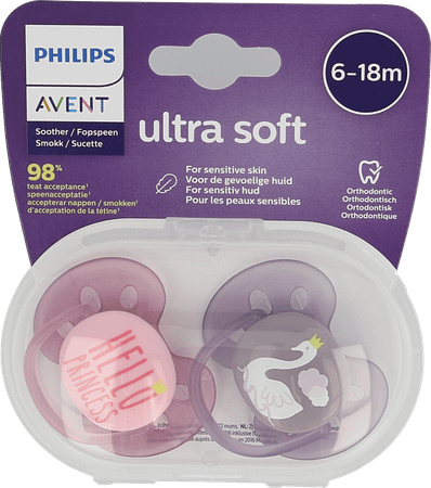 Philips Avent Fopspeen 6M+ Sofr Girl  -  Bomedys