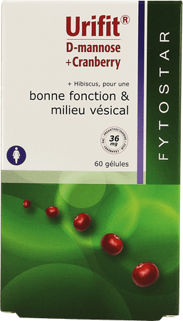 Fytostar Urifit D-mannose + Cranberry Maxi Capsule 60  -  Ocebio