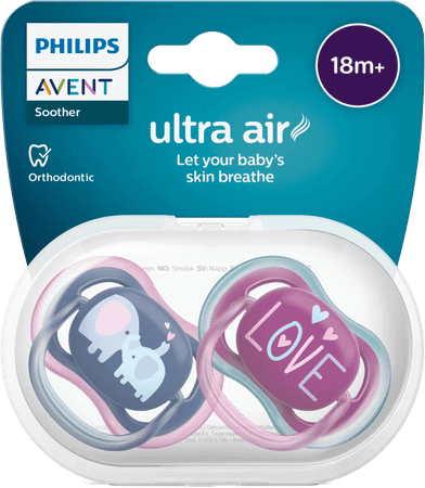 Philips Avent Sucette +18M Ultra Air Elephant & Love
