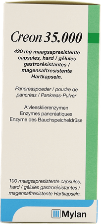 Creon 35000 420 mg Maagsapresist Harde Capsule 100 Creon 35000 420 mg Maagsapresist Harde Capsule 100