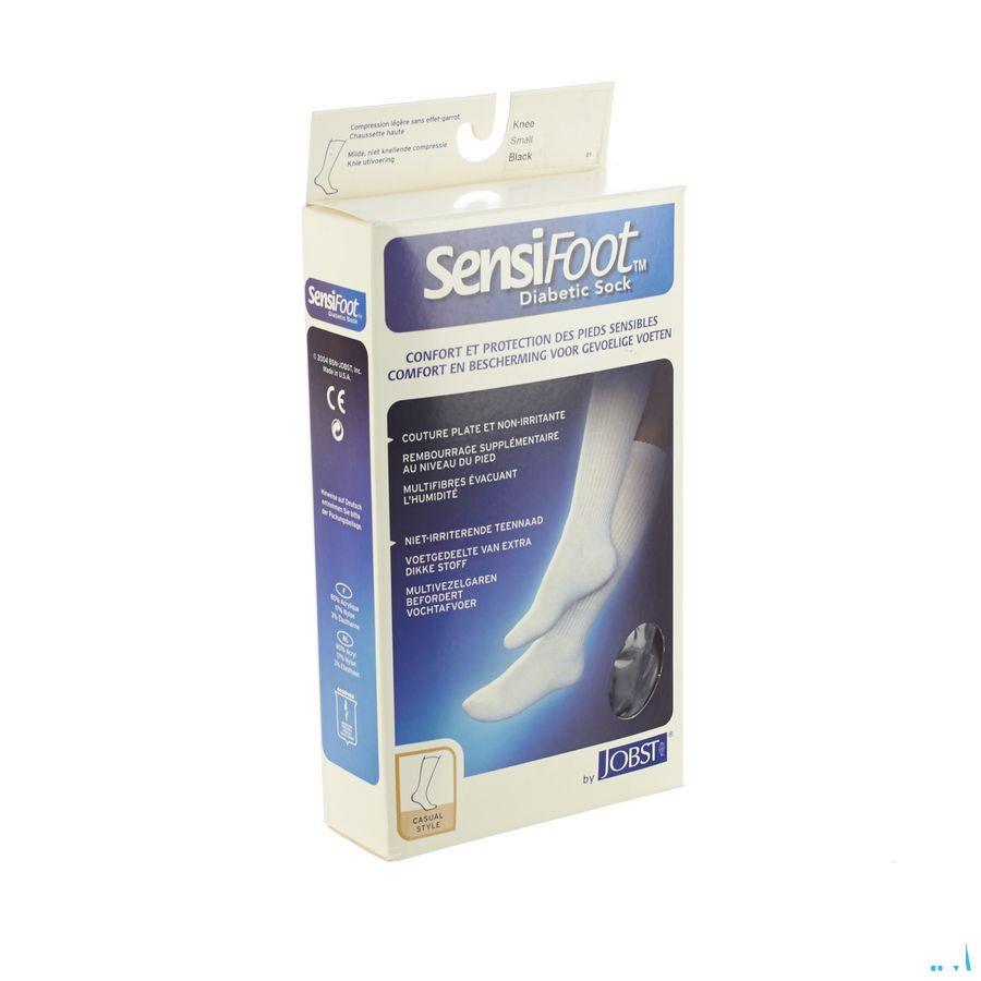 Sensifoot Kniekous Diabet. Voet Zwart 1p S 77132