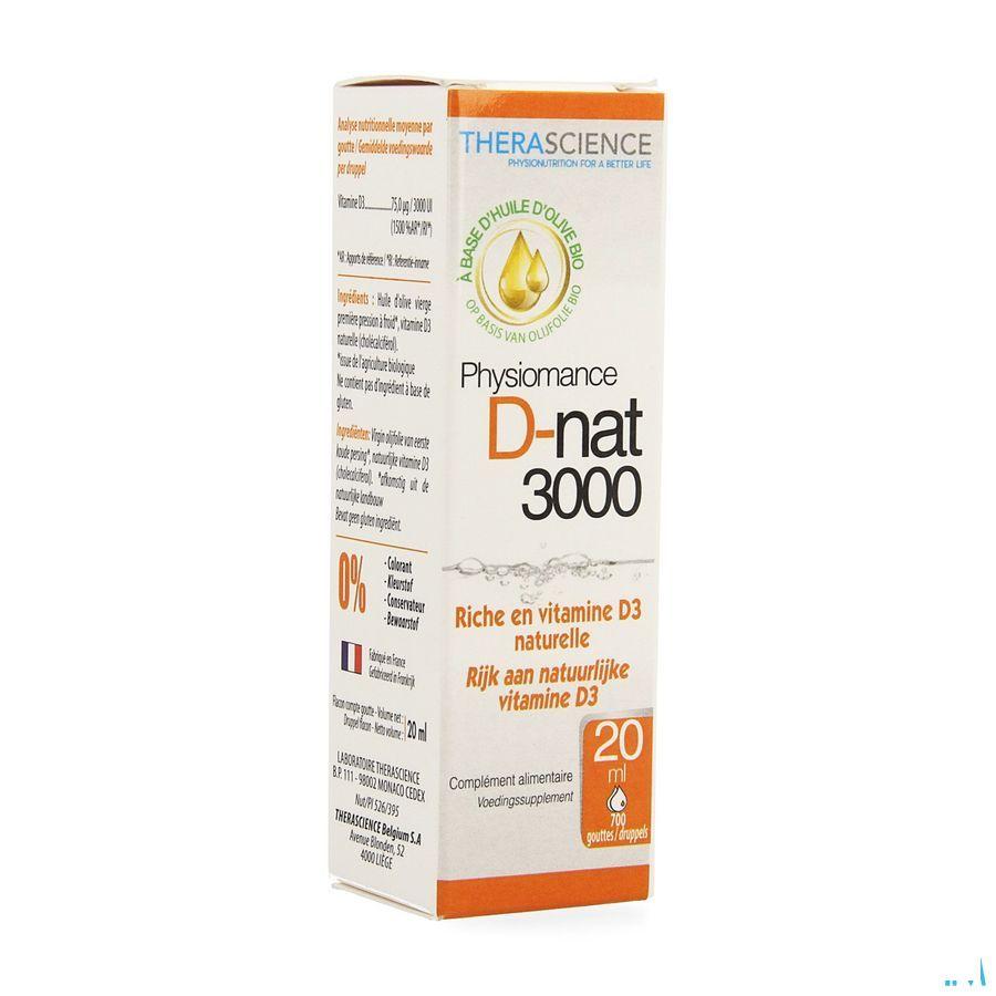 D-Nat 3000 Flacon Gouttes 20 Ml Physiomance PHY342  -  Therascience