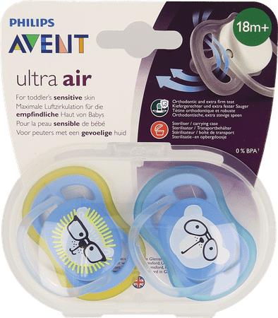 Philips Avent Fopspeen +18M Air Boy Leeuw Beer