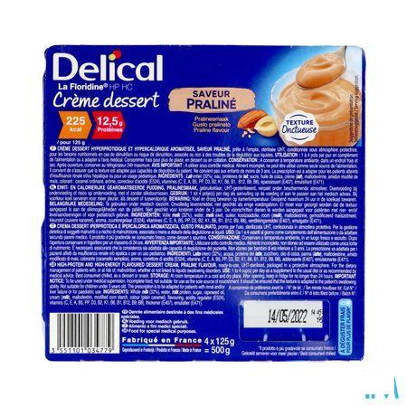 Delical Creme Dessert La Floridine Praline 4X125 g  -  Bs Nutrition