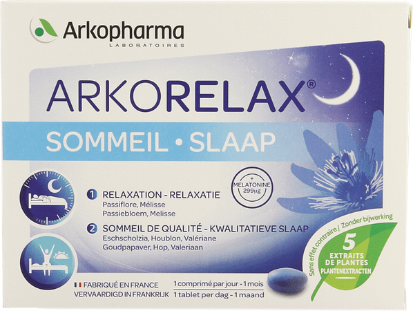 Arkorelax Slaap Tabletten 30  -  Arkopharma