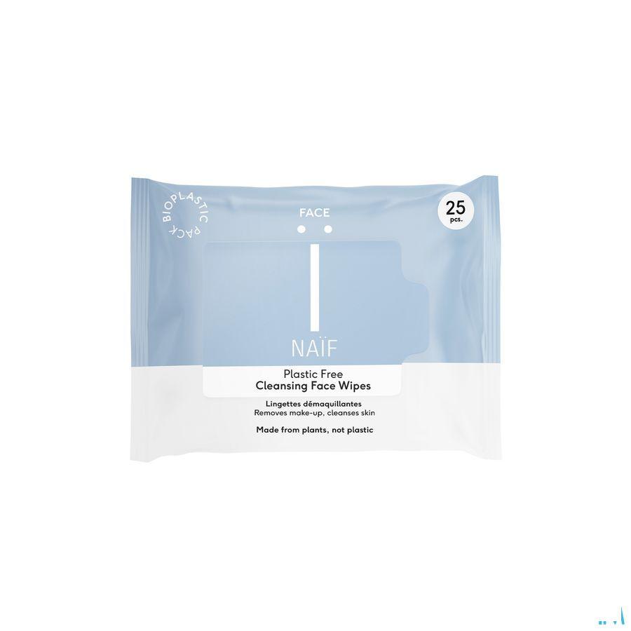Naif Grown Ups Plastic Free Cleansing Face Wipe 25  -  Ceres Pharma