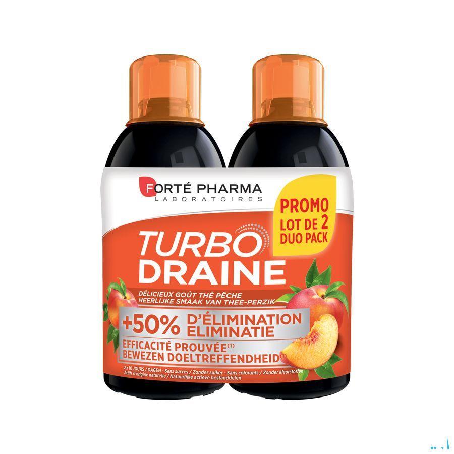 Turbodraine The Vert Peche Duo 2x500 ml  -  Forte Pharma