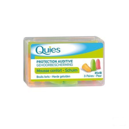 Quies Oordoppen Mousse Fluo 3 Paar  -  Quies
