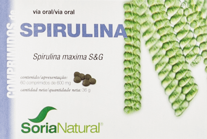 Soria 18-s Spirulina Maxima 60 Tabletten  -  Soria Bel