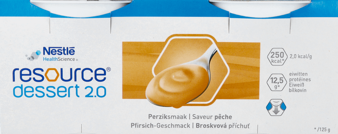 Resource Dessert 2.0 Perzik 4x125 G  -  Nestle