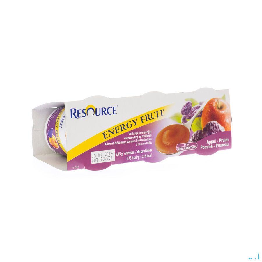 Resource Energy Fruit Appel-pruim Cups 3x125 gr  -  Nestle