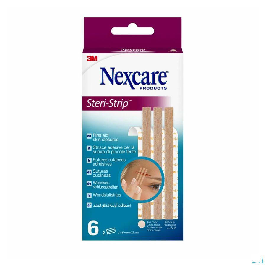 Nexcare 3M Steri-Strip Wondsluit. Beige 6mm x 75mm 6