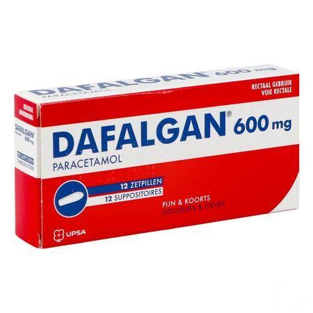 Dafalgan 600 mg Suppos 12