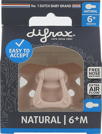 Difrax Fopspeen Natural 6M+ Uni/Pure Assorti