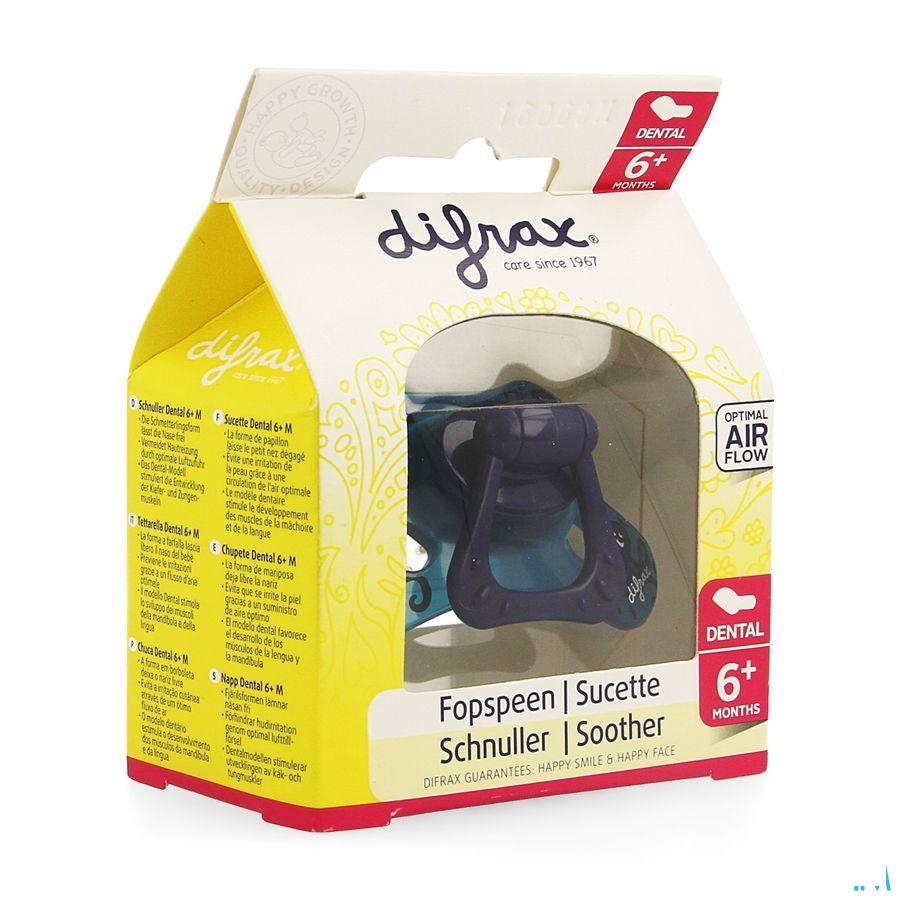 Difrax Fopspeen Sil Dental + ring + 6m 800  -  Difrax