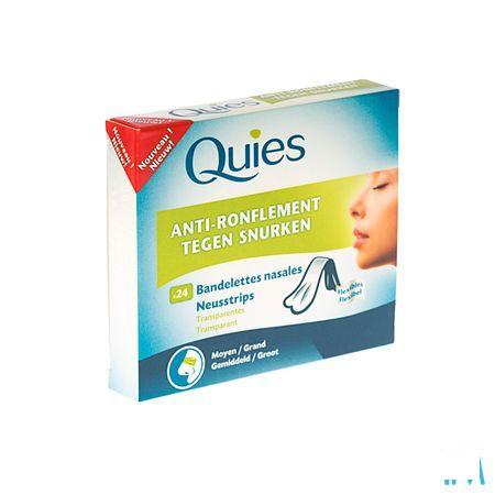 Quies Tegen Snurken Neusstrips Groot 24  -  Quies