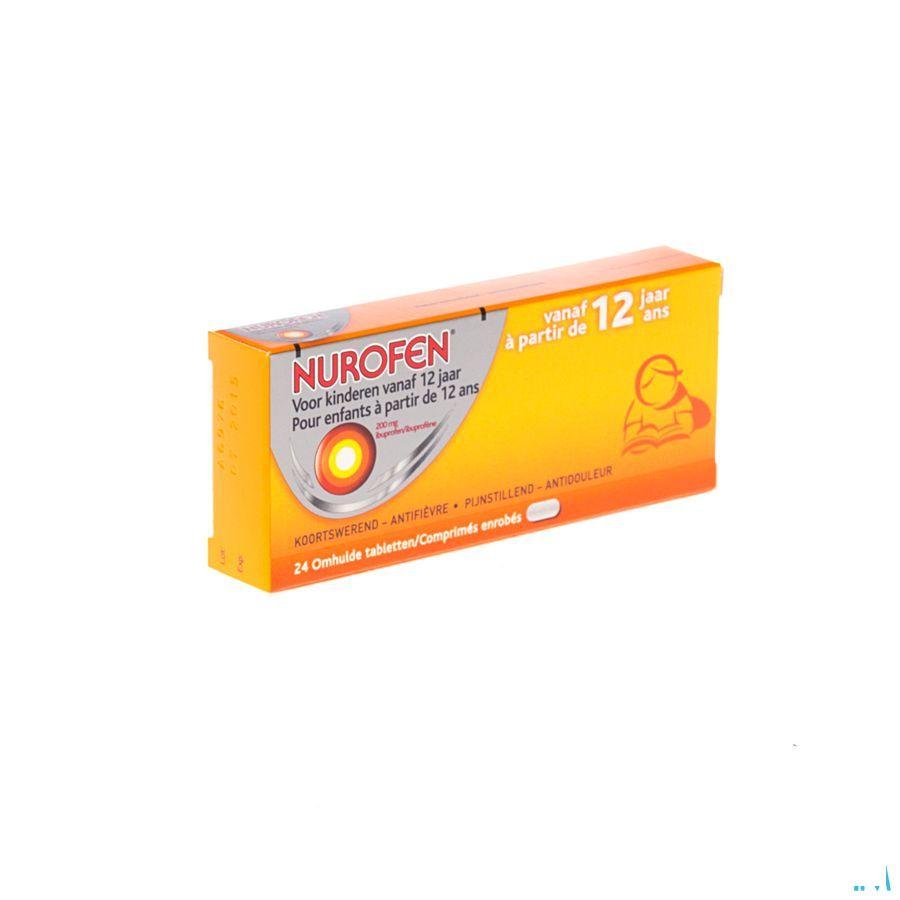 Nurofen Kind + 12 Jaar 200 mg Filmomhulde Tabletten 24