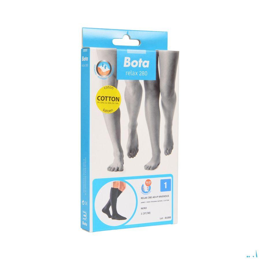 Bota Relax 280 Katoen Korte Kous Zwart N1  -  Bota