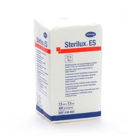 Sterilux Es 7,5x7,5cm 8pl.nst.100 P/s  -  Hartmann