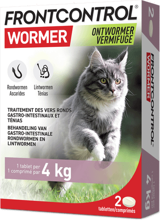 Frontcontrol Wormer 230 mg/20 mg Kat Tabl 2