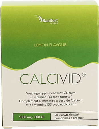 Calcivid 1000 mg/800IELemon Chew 90 