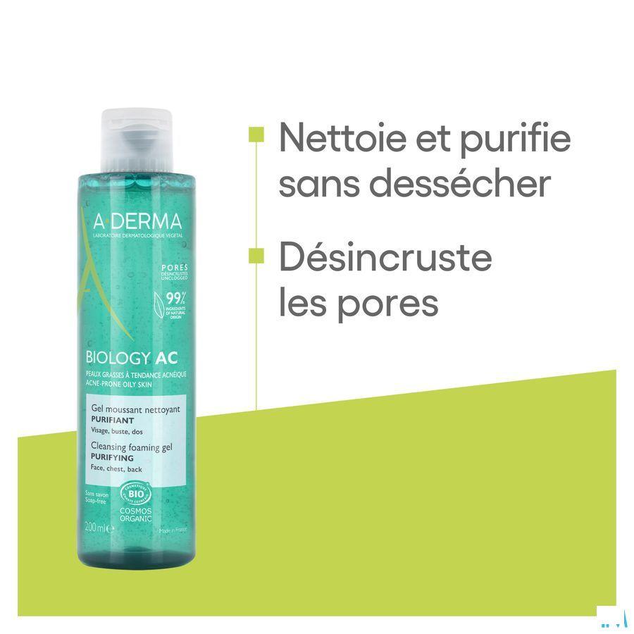 Aderma Biology Ac Zuiv. Schuim.Reinig.Gel 200 ml