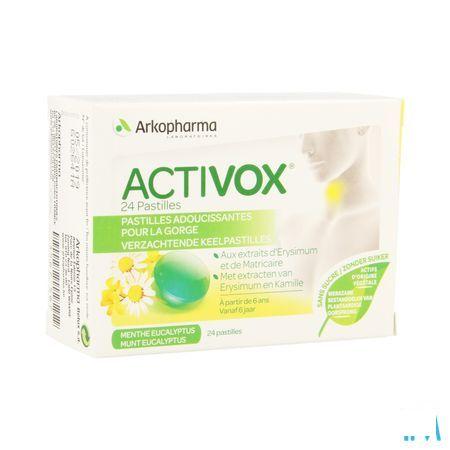 Activox Verzachtend Keel Munt-eucalyptus Past 24  -  Arkopharma