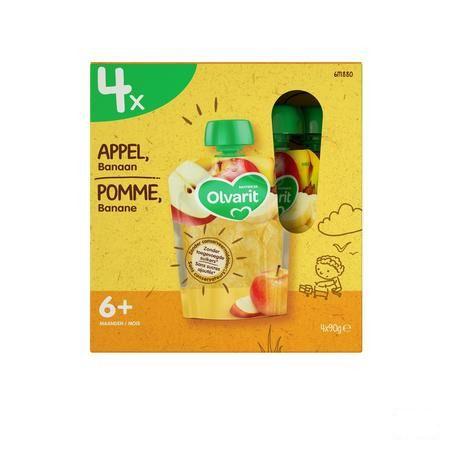 Olvarit Bio Pomme Banane Multipack 6M 4X90G  -  Nutricia