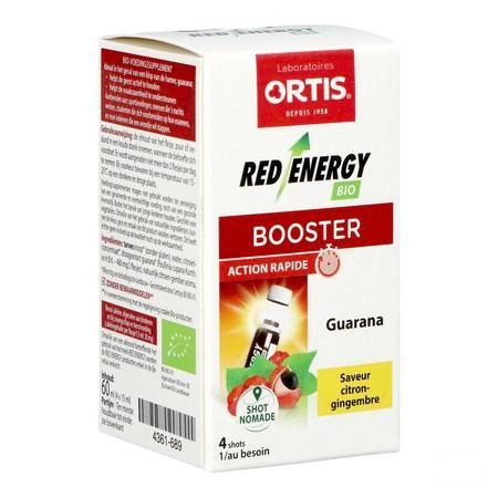 Ortis Red Energy Citron Gingembre Bio Shots 4X15ml  -  Ortis