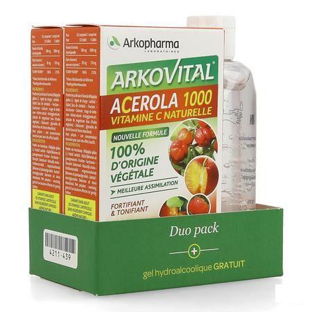 Arkovital Acerola Duopack Comp 60 +Gel Hydro 100 ml  -  Arkopharma