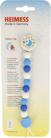 Heimess Fopspeenketting Hout Blauw H9216  -  Bomedys